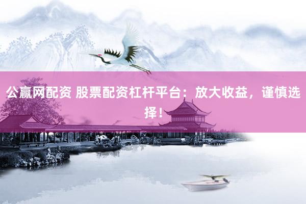 公赢网配资 股票配资杠杆平台：放大收益，谨慎选择！